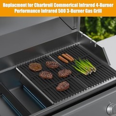 Grill Grate and Emitter Plate Set 17 Inch 16.9 Inch Cast Iron Stainless Steel 4
