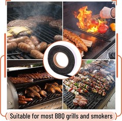 Custom-Fit Smoker Gasket Sealer, 15ft High Temp 2-Pack for Efficient Grilling