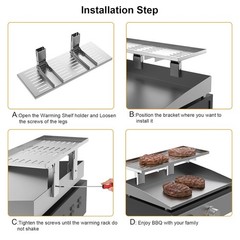 Foldable Warming Rack Shelf for Blackstone 17 22 28 36″ Griddle Grill Top