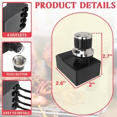 4 Outlets Tact Push Button Grill Igniter Replacement Fits Nexgrill 4 Burner