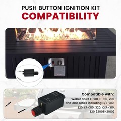 Electronic Push Button Ignition Kit Patio Heater Parts with 20 inch 500 mm Ig…