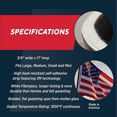 Big Green Egg Replacement Gasket, High Temperature Clean Burn Gasket Kit, Fit…
