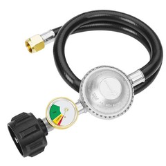 2 Feet Propane Hose with Regulator & Gauge, Universal Gas Grill Regulator for…