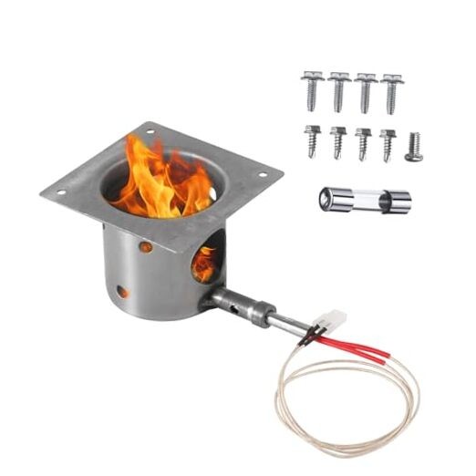 Fire Burn Pot Replacement Parts for Traeger & Pit Boss Wood Silver-Steel Kit