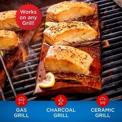 Ready 2 Grill Pre-Soaked Cedar Planks, Premium Wood Planks For Serving, Ideal Gr