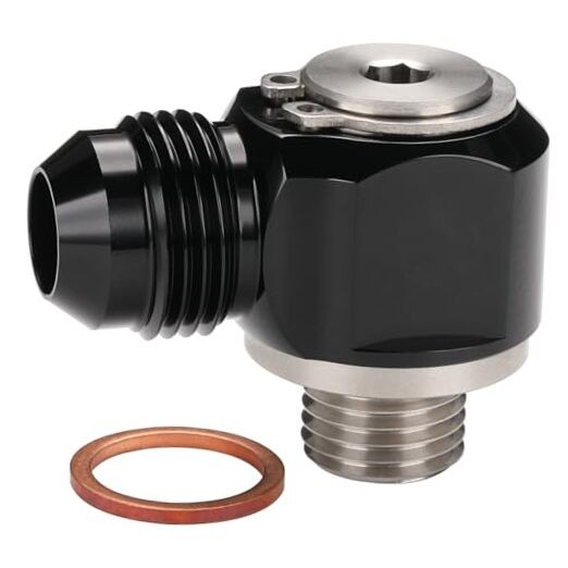 8AN Male Flare Banjo to M14x1.5 Stainless Steel Banjo Bolt 8AN to M14x1.5 Black