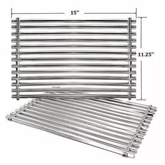 2 Pack 15″ Stainless Steel Cooking Grill Grates for Weber Spirit 200 Series …