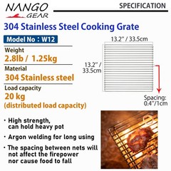 304 Stainless Steel 13 Inches Cooking Grate Grill Grate W12
