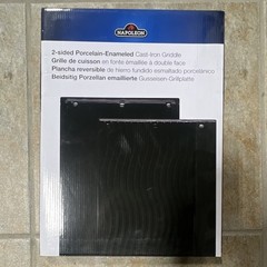 Napoleon 2-Sided Porcelain-Enameled Cast Iron Griddle Black BBQ Grill Griddle
