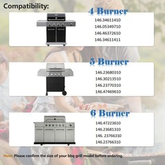 Grill Replacement Parts 6 Burner Stainless Steel Tubes Heat Plates Kit