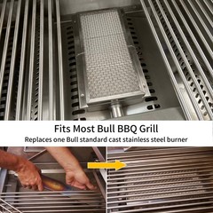 Beurbcikue 20505 Infrared Searing Burner for Bull Grill Replacement Silver
