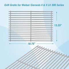 66802 18.75″ Grill Grates for Weber GS4 Genesis II 300 Genesis II LX 300 Seri…