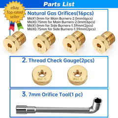 Natural Gas Orifice Kit for Blackstone 28″ 36″ Griddle Propane Conversion