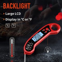 Meat Thermometer Digital, Instant Read for Grill and Red