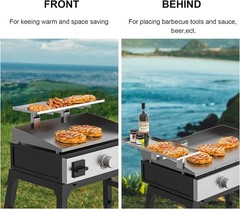 Multi-Functional Grill Warming Rack, Foldable for Blackstone, Pit Boss, and More