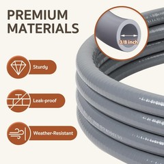 GASPRO 12 Feet 3/8 ID Natural Gas Hose Low Pressure LPG Hose with Quick Connect