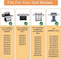 Universal Grill Replacement Carryover Tubes – Heavy-Duty, Adjustable (Set of 4)