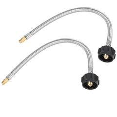 ATKKE 15 in RV Propane Hoses Replacement 1/4 Inverted Male Flare, Silver