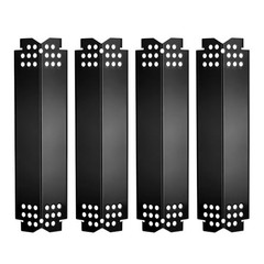 1.6″ L Grill Heat Plates Pack, Porcelain Steel Gas BBQ Grill Burner Covers, 4