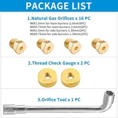 Catilon Natural Gas Orifice Conversion Kit for Blackstone