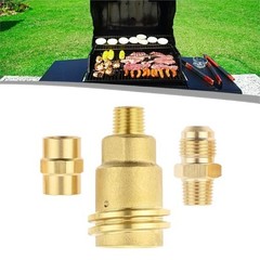 Propane Gas Adapter Kit 3 Pack for BBQ RV Heater with Brass Construction