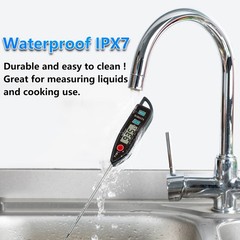 BOMATA Digital Water Thermometer for Water, Liquid, Candle and Cooking. Black
