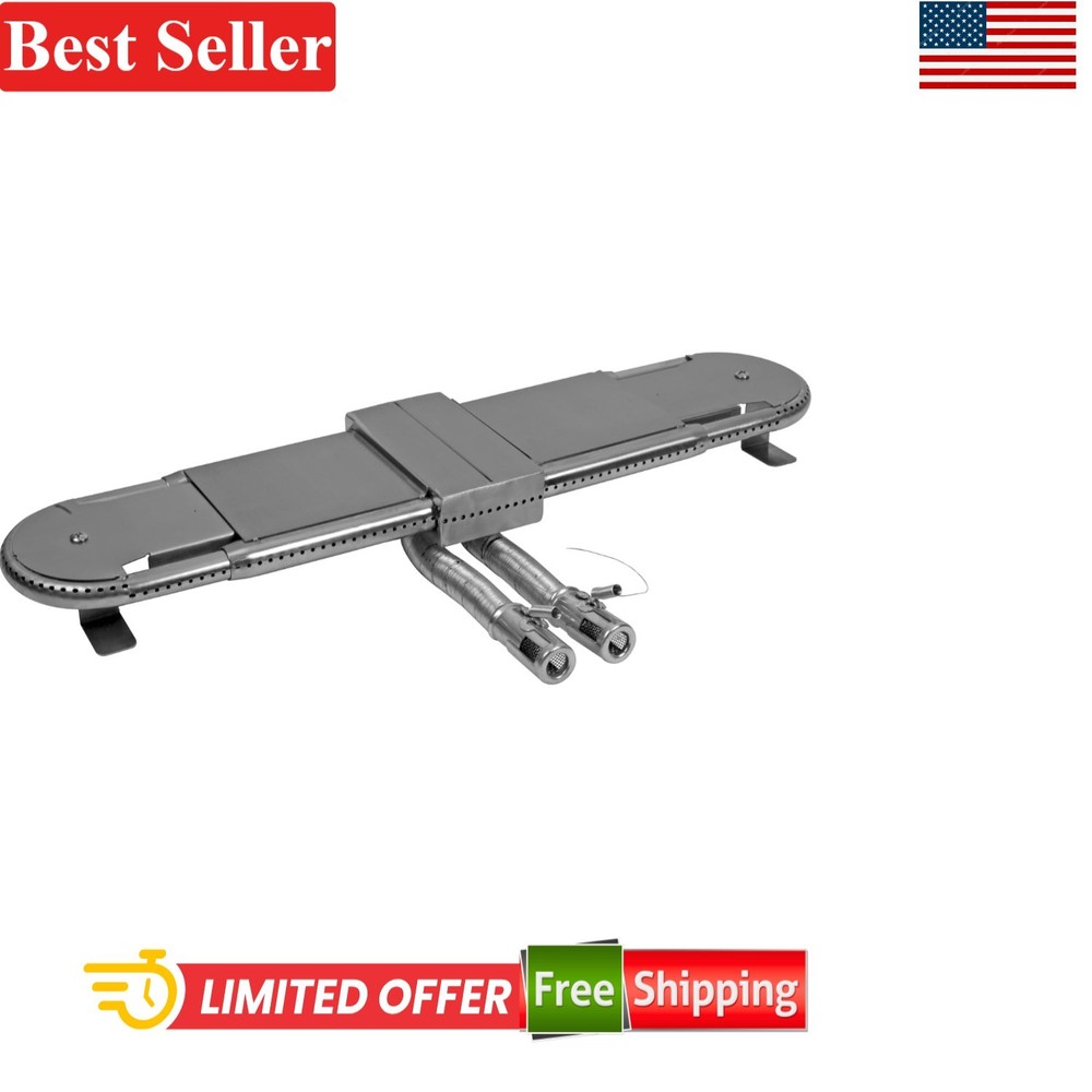 Universal BBQ Grill Burner – Adjustable Stainless Steel, Perfect for Size 15-22″