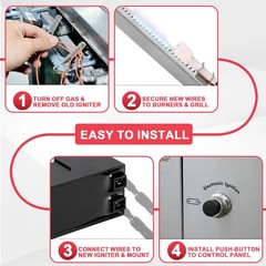 DHLG12 Grill Igniter Kit for Charbroil, Kenmore, BroilMate, Broil King, Nexgr…