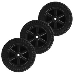 3PCS Wheels Replacement: 6-Inch Sturdy Plastic Wheels for Grill Carts