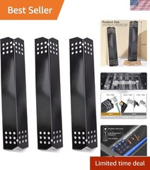 Rectangular Grill Heat Plate Shield for Enhanced Grilling – Set of 3, 14 9/16”