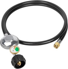 SHINESTAR 3.5ft Universal Gas Grill Regulator Hose with Gauge for Weber