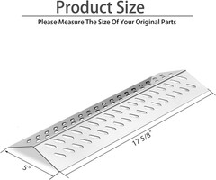 Stainless Steel Heat Plate Shield Gas Replacement for Bull BBQ Grills, Fit for A