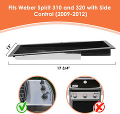 91354 Grease Tray for Weber Spirit 310 and 320 Series Grills with Side Control P