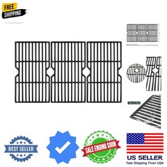 16 15/16″ Porcelain Coated Cast Iron Grill Grates Replacement for Charbroil a…