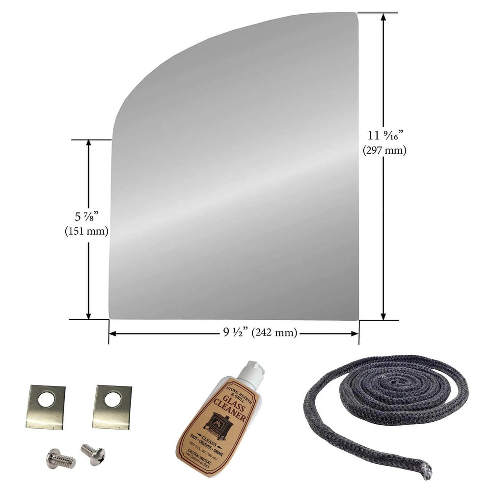 Jotul Wood Stove Left Side Glass Kit (9-1/2″ x 11-9/16″): 128419-AMP