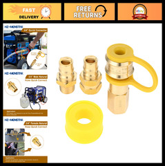 3/4″ Propane Hose Quick Connect Fittings, Solid Brass Male & Female Connectors f