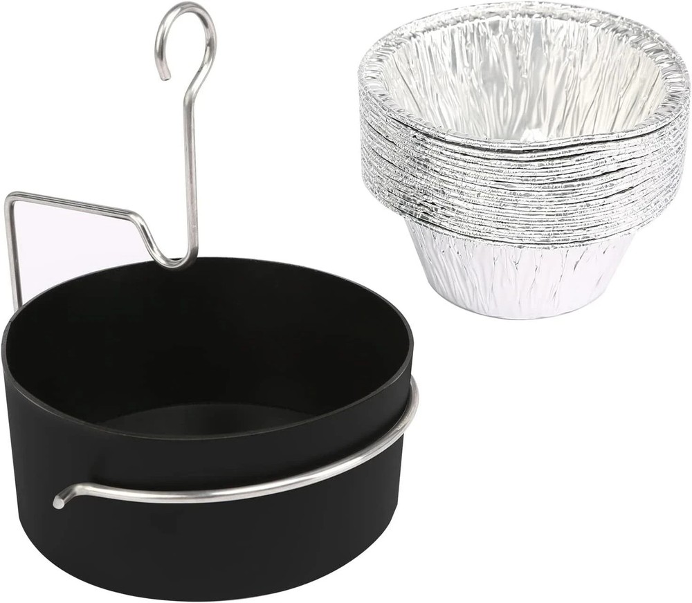 Uniflasy Grill Grease Tray Cup and Grease Clip fits CharBroil/Kenmore Gas Grill,