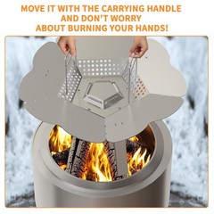 Heat Deflector for Solo Stove Bonfire 19.5″, Portable 304 Stainless Steel