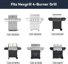 14 9/16″ Porcelain Steel Grill Heat Plates 4-Pack for Nexgrill & More