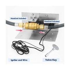 Skyflame 3/4 Inch Stainless Steel Fire Pit Gas Burner Spark Ignition Kit – In…