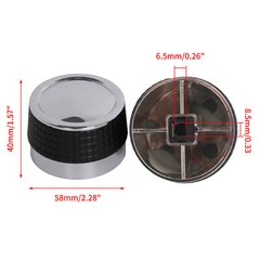 4x Grill Control Knobs Plastic & Silicone for Gas grills with D-stem
