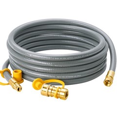 CALPOSE 15 Feet 3/8 inch ID Natural Gas Grill Hose with Quick Connect Fittings