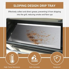 Generic Drip Tray for Traeger Pro 34 Eastwood 34 Pellet Grill Stainless Steel
