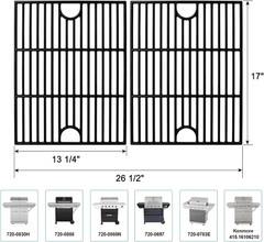 Grill Grates 17 Inch Cast Iron Replacement for Nexgrill and Charbroil Models