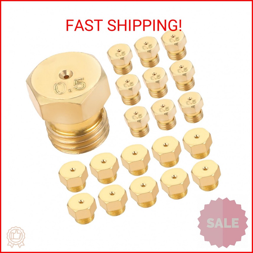 ETERMETA 20 Pcs Propane Gas Orifice Nozzle Conversion Kit, Brass Jet Nozzles, Pr