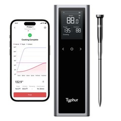 Typhur Sync One Smart Wireless Meat Thermometer: Standalone Base with LCD Dis…
