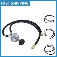 Double Hose Propane Regulator – 2 Feet Y-Splitter for Safe Outdoor Cooking
