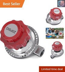 Adjustable Propane Regulator Valve 0 to 20PSI QCC LP LPG High Pressure Adjust…