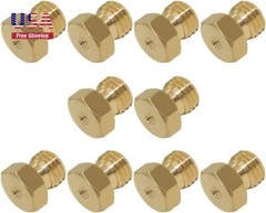 10PCS Propane Gas Orifice Nozzle M6 x 0.75mm Orifice Size 0.5mm Brass Jet Nozzle