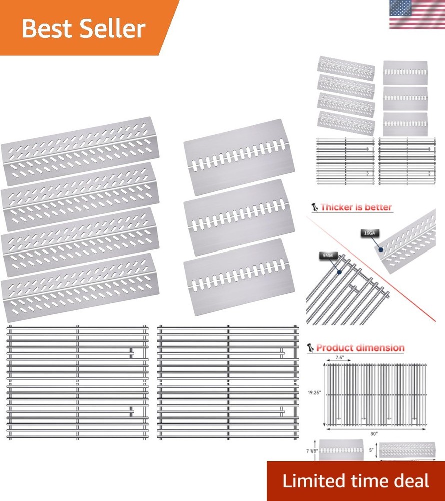Grill Heat Plates and 9MM Grates – Perfect Replacement for Bull BBQ Enthusiasts